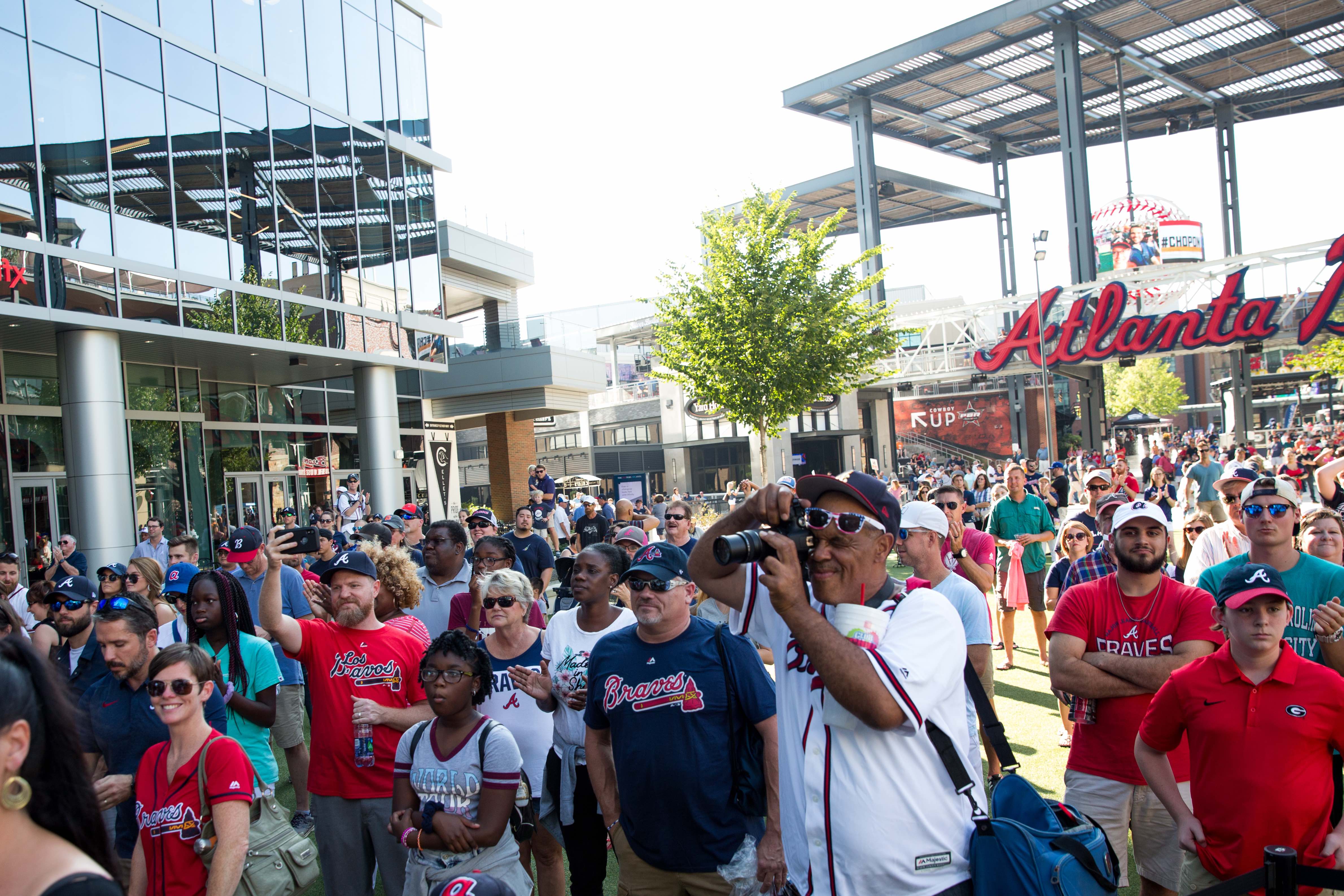 Crowd at announcement