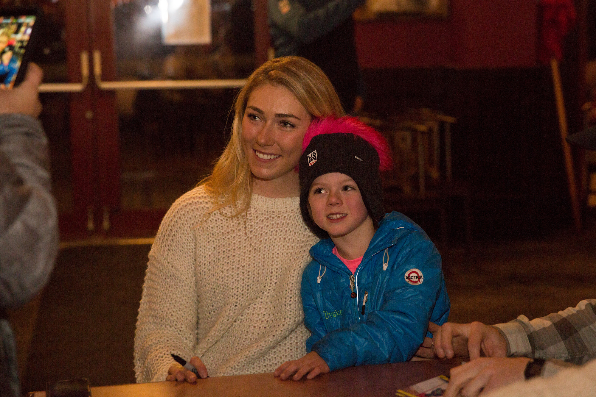 Mikaela Shiffrin at Team Autograph Signing