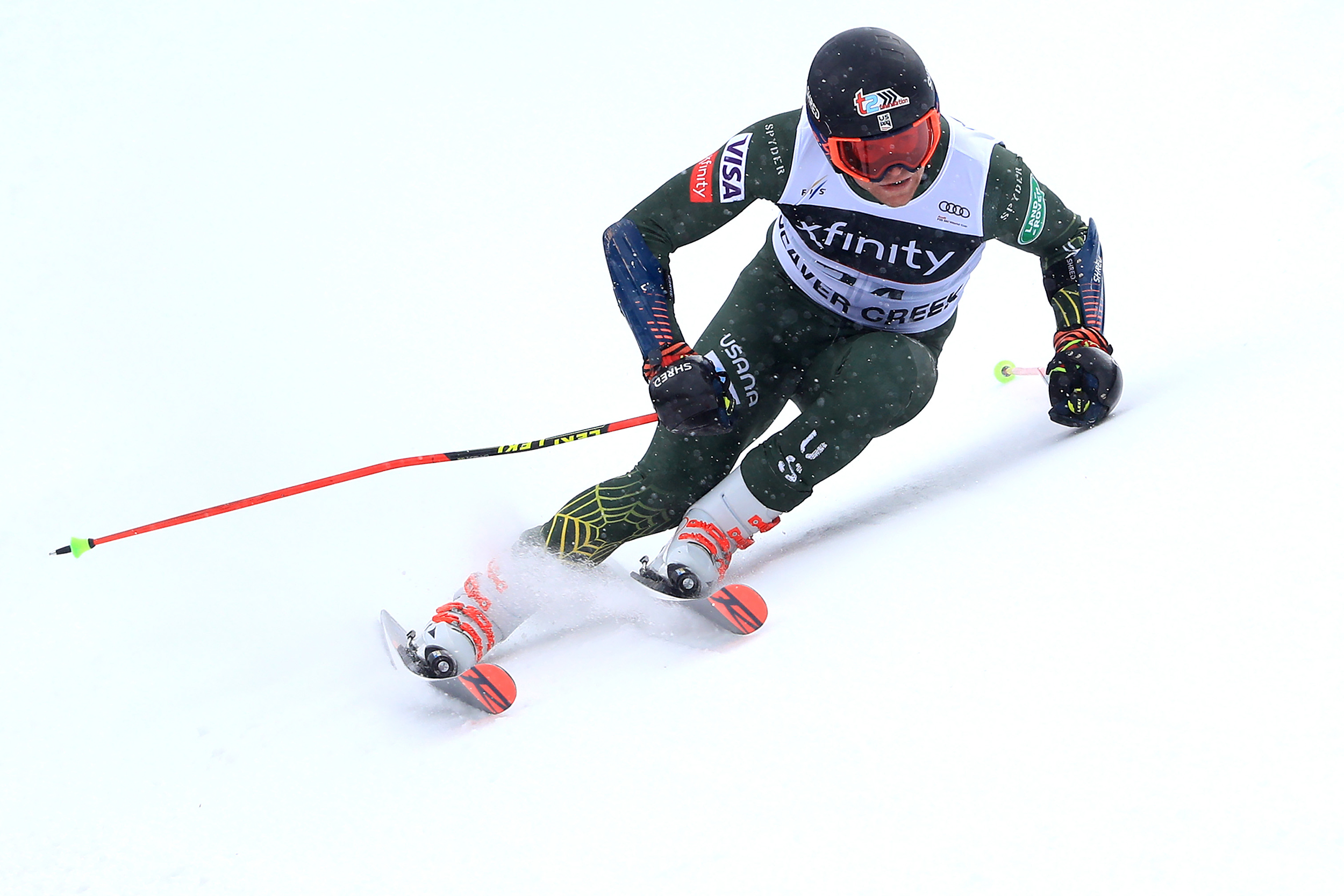 Ryan Cochran-Siegle scored points for the third-straight day, finishing 24th in Sunday's giant slalom. (Getty Images - Sean M. Haffey)