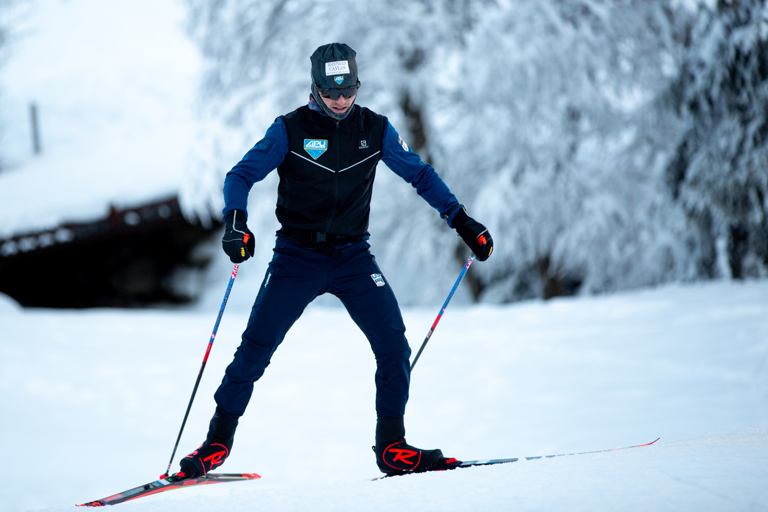 David Norris training Tuesday in Rohrmoos, Germany.. (U.S. Ski &amp; Snowboard - Tom Horrocks)