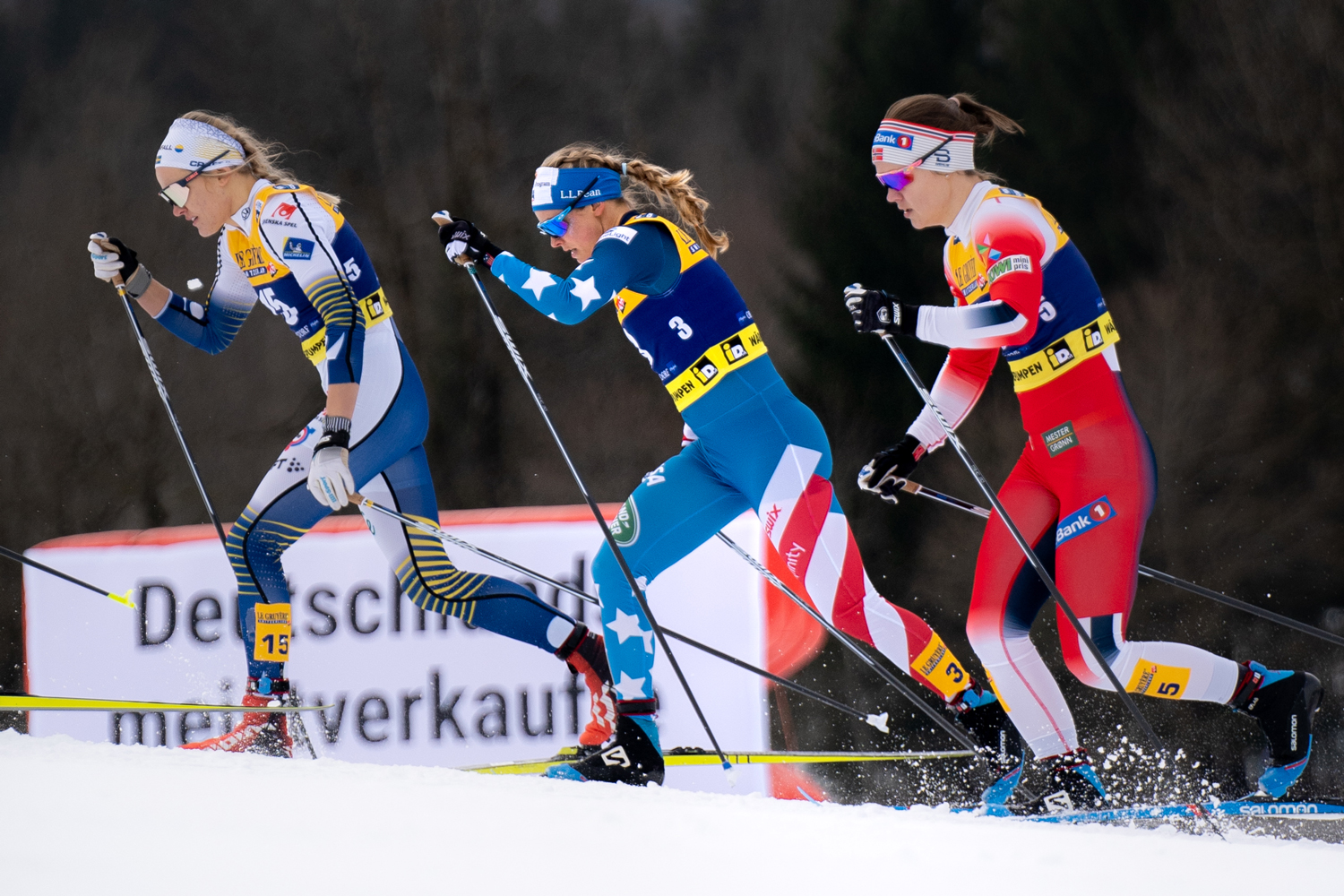 Jessie Diggins finished on the podium in Sunday's classic sprint (U.S. Ski &amp; Snowboard - Ben Merrill)