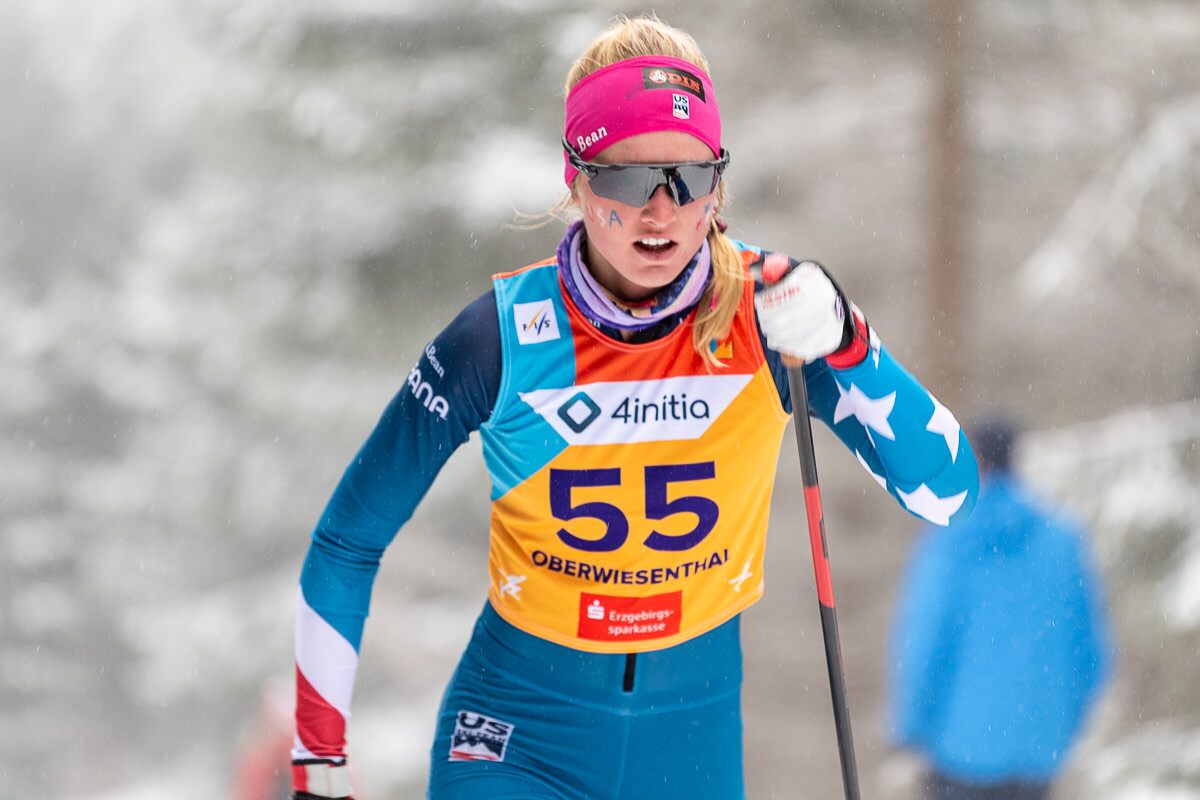 Hailey Swirbul was seventh in 10k classic at the FIS U23 Cross Country World Championships. (@flyingpoint)