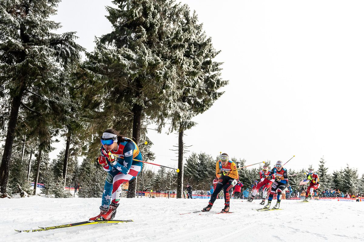 Julia Kern leads the semifinal at the World Championships. (@flyingpoint)