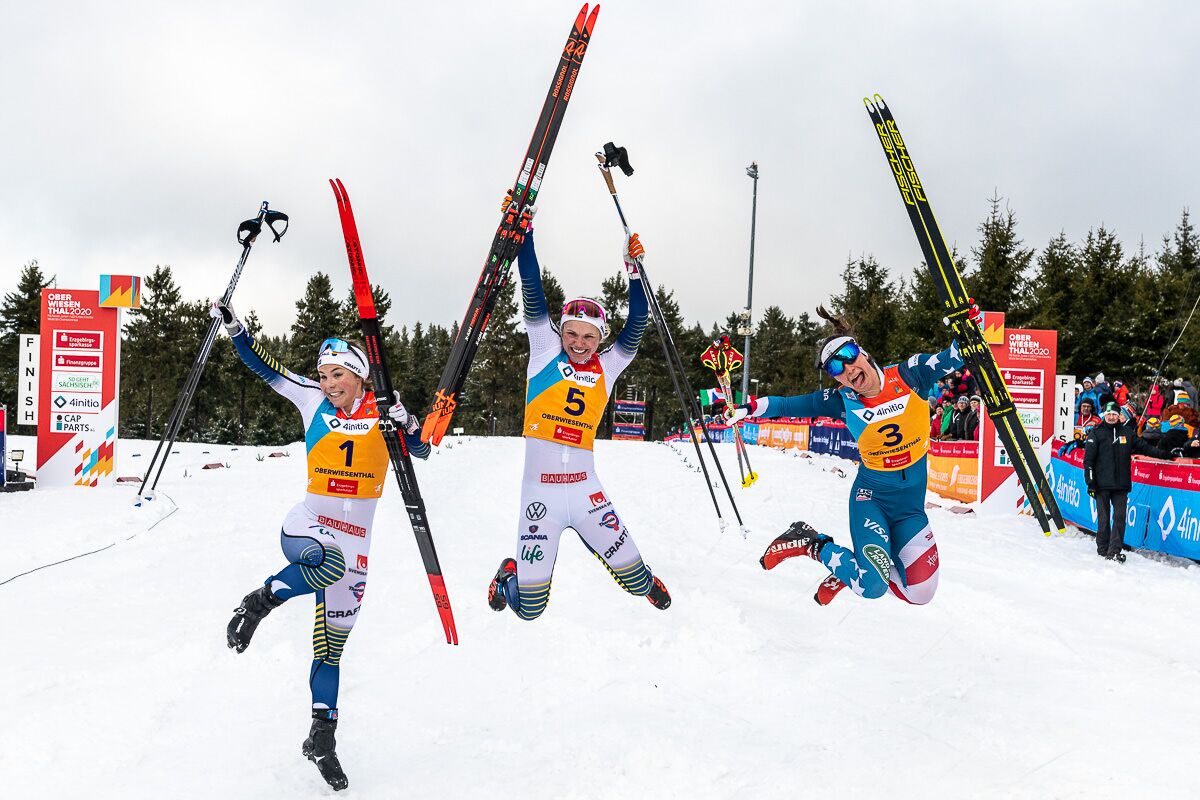 Top three from Sunday's World Championships sprint. (@flyingpoint)