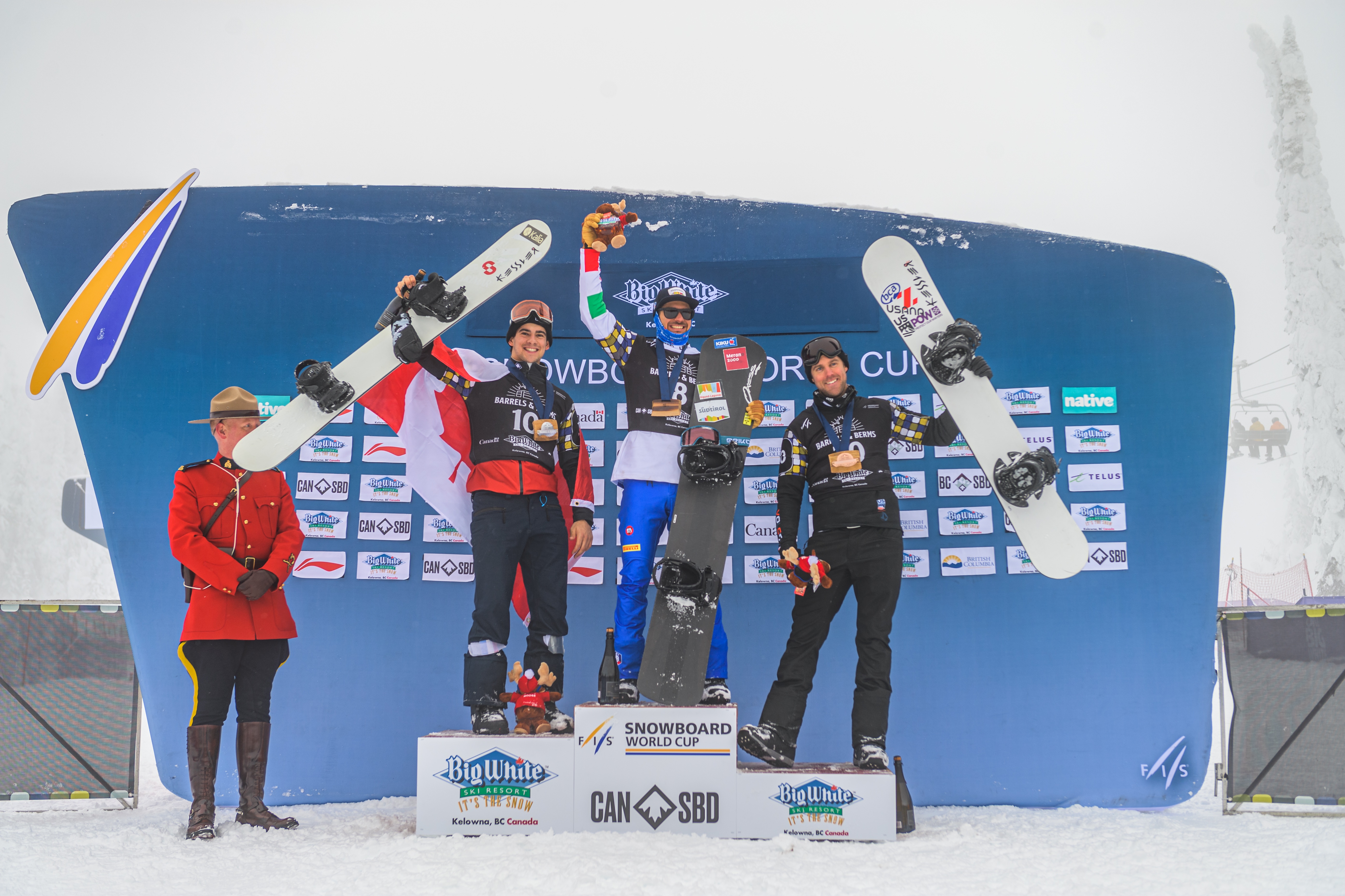 big white podium