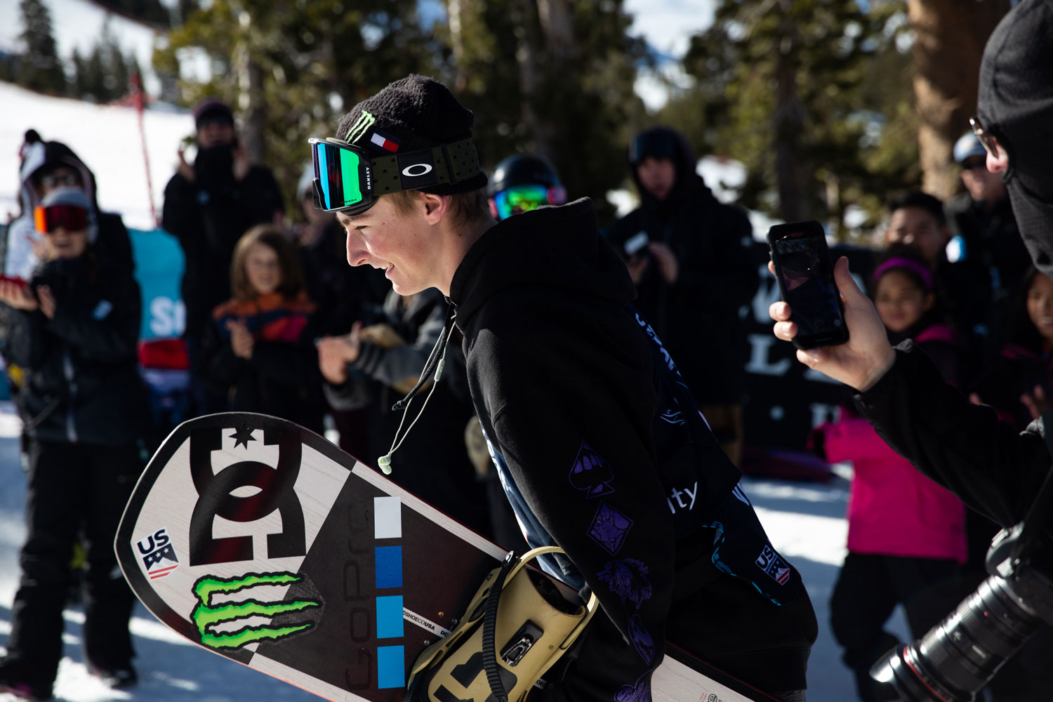 Dusty Henricksen heads to his first World Cup awards ceremony at the Land Rover U.S. Grand Prix at Mammoth Mountain.
