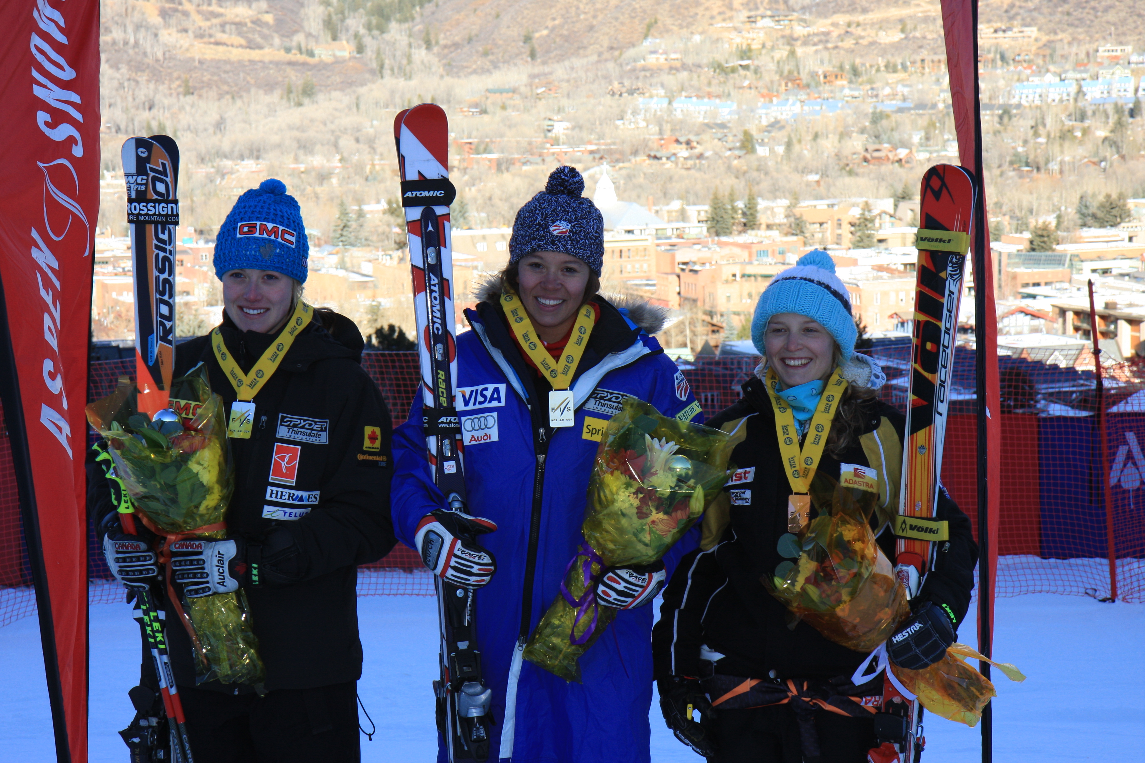 Lauren atop the podium