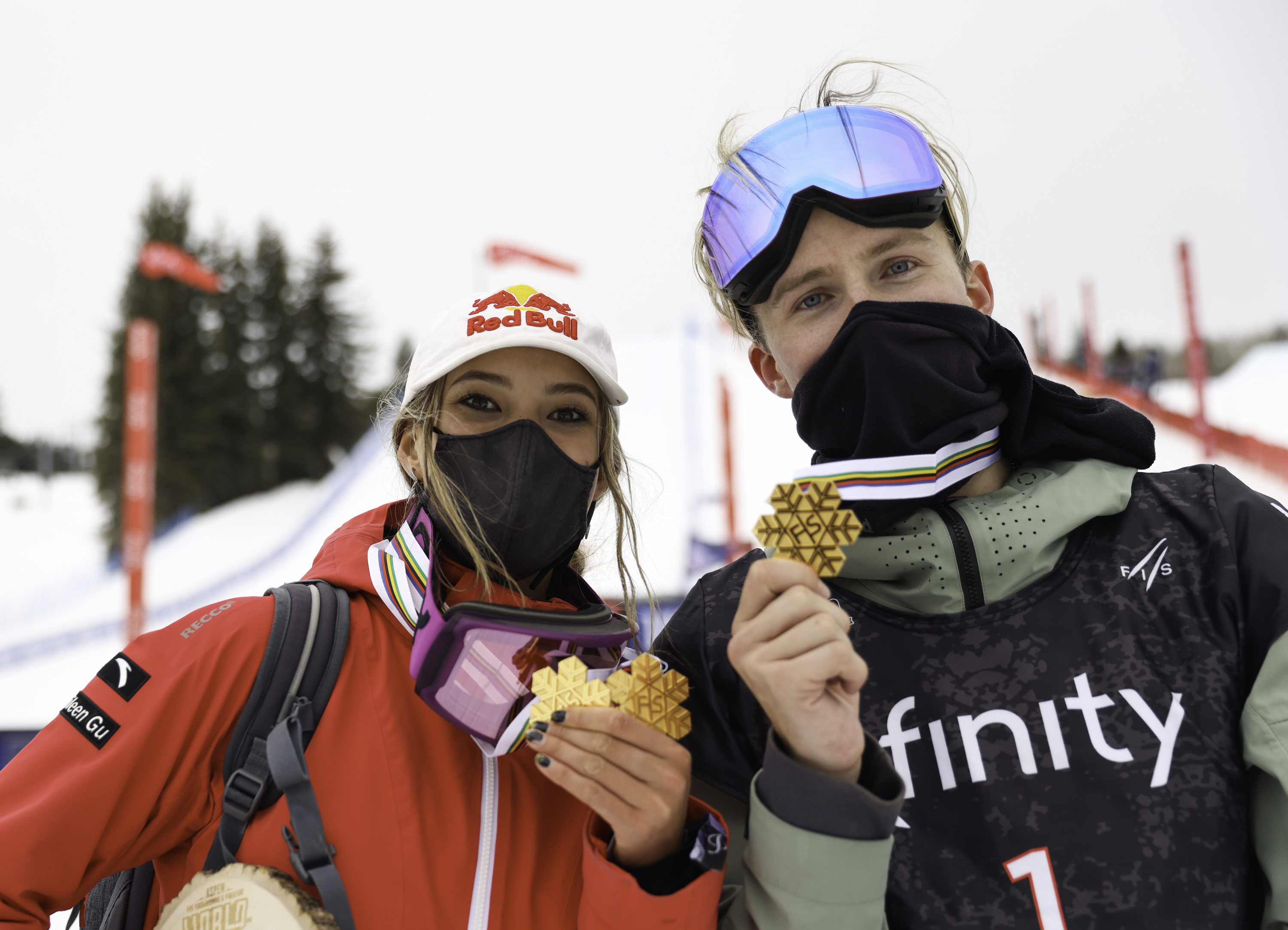 Eileen Gu and Mathilde Gremaud