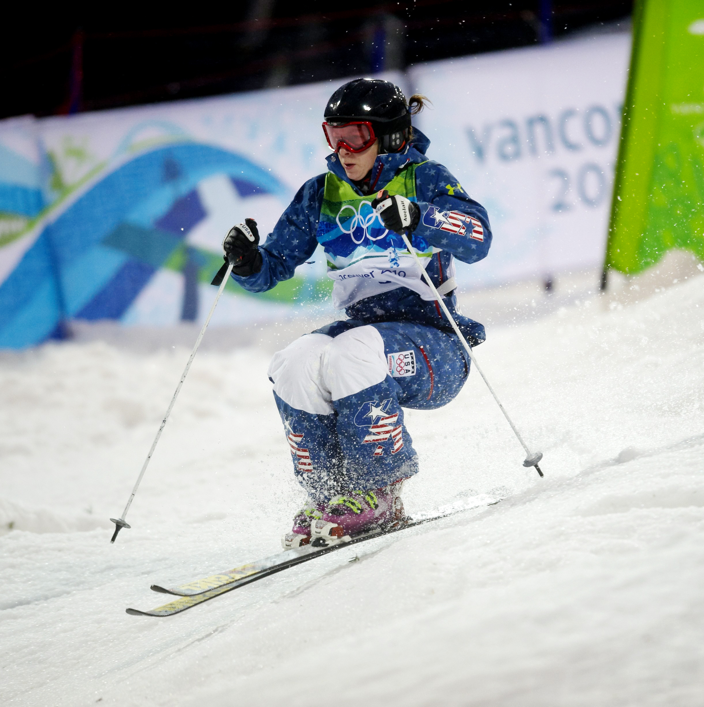 USA Hannah Kearney (3) in action during Women's Moguls Preliminary Round at Cypress Moutain. West Vancouver, Canada 2/13/2010