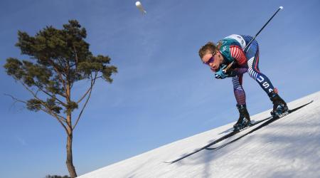 Jessica Diggins finished fifth in the 10k freestyle at the 2018 Olympic  Winter Games Thursday. (Getty Images - Matthias Hangst)