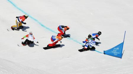Lindsey Jacobellis took the early lead in the snowboardcross big final Friday at Phoenix Snow Park. (Getty Images - David Ramos)