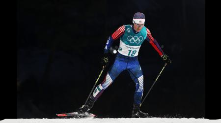 Bryan Fletcher wrapped up his final individual Olympic competition, finishing 17th Gundersen large hill/10k event. (Getty Images – Al Bello)