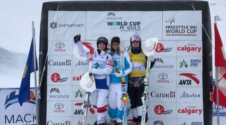Perrine Laffont, Yulia Galysheva and Jaelin Kauf