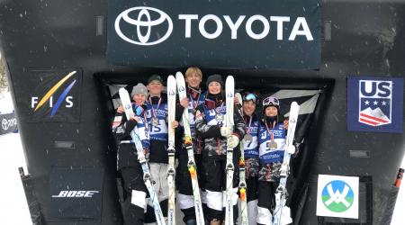 Men and women's podium