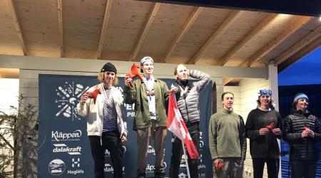 Men's freeski podium 