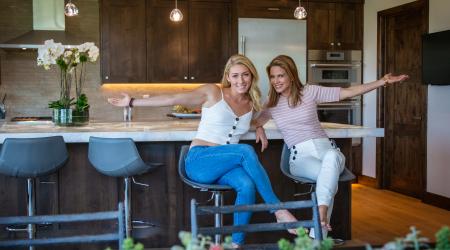 Mikaela Shiffrin and Natalie Morales