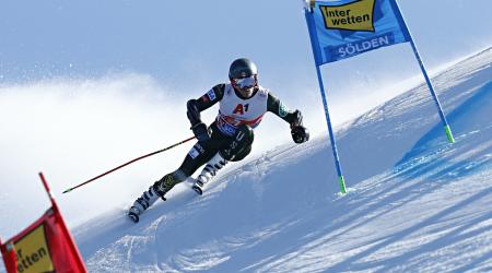 Tommy Ford posted a career-best fourth-place finish Sunday in the opening FIS Ski World Cup race of the season in Soelden, Austria. (Getty Images/Agence Zoom - Hans Bezard)