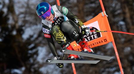 Breezy Johnson Fifth Downhill