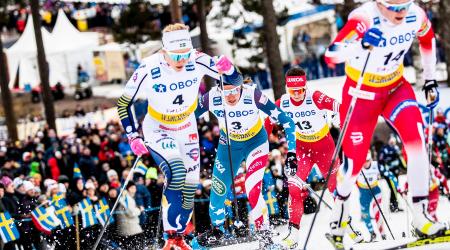Sophie Caldwell finished seventh in Saturday's classic sprint in Falun, Sweden. (www.nordicfocus.com. © Modica/NordicFocus)