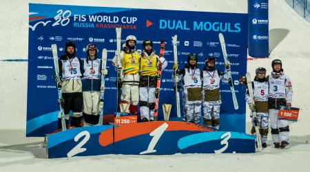 Krasnoyarsk 2020 Dual Moguls podium