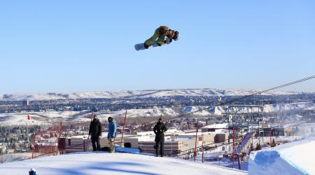 Luke Winkelmann airs over a jump. 