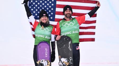 Lindsey Jacobellis and Nick Baumgartner