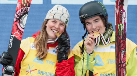 Hanna Faulhaber stands atop the podium at World Champs.