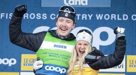 Ben Ogden and Jessie Diggins