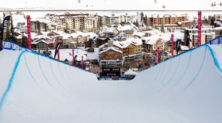 Down the halfpipe at Copper Mountain