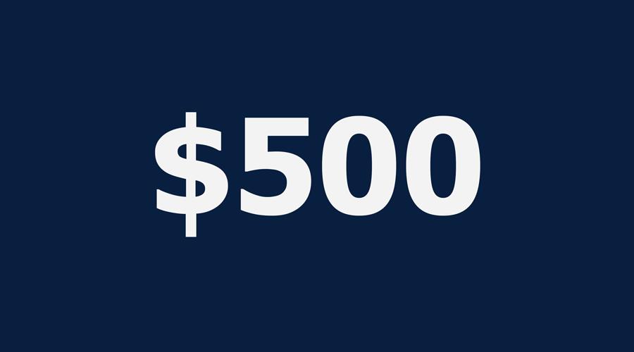 $500 donation