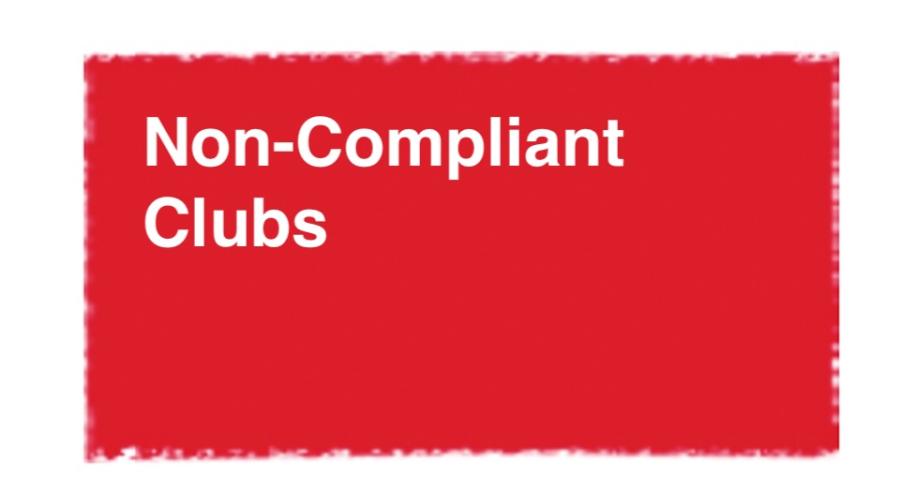 Non-Complient Clubs